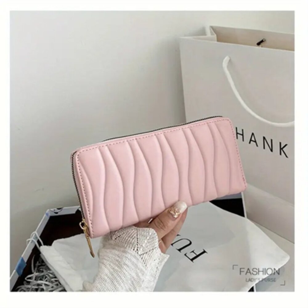 Long Zipper Versatile Wallet, Spacious Clutch